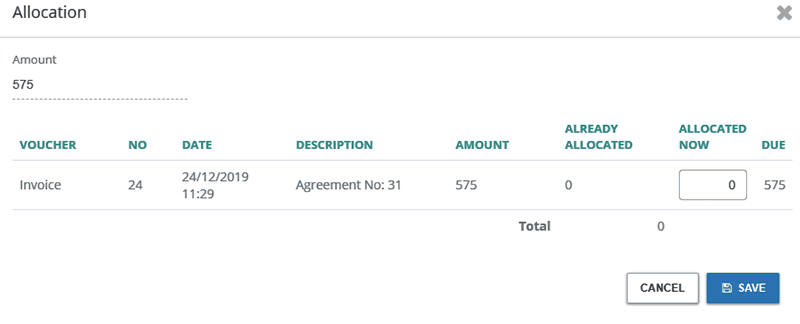 Final settlement of receipt